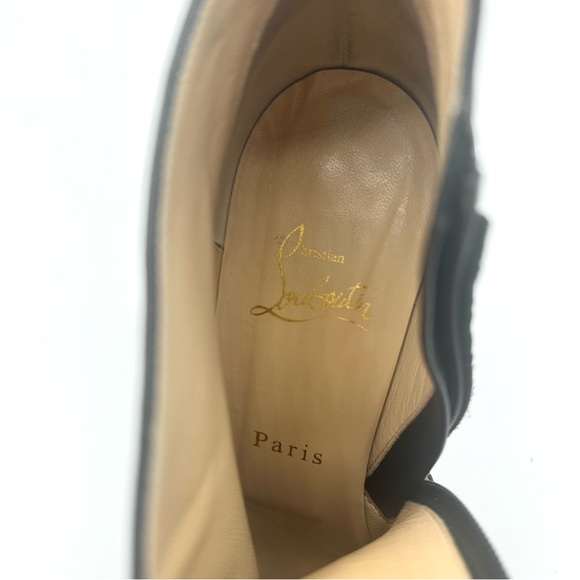 Christian Louboutin Belle 100 Boots Leather Ankle Booties Heels Size 38 - Picture 8 of 9